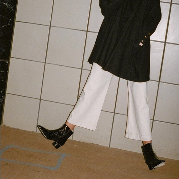 LOQ Matea Brown Leather Ankle Boots Size 37 - Picture 3 of 10